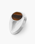Oval Tiger's Eye Ring (Silver)