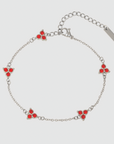 Red Clover Bracelet (Silver)