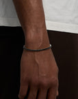 Tennis Black Bracelet (Silver)