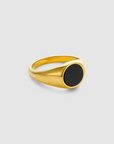 Oval Black Ring (Gold)
