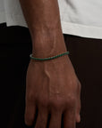 Tennis Green Bracelet (Silver)