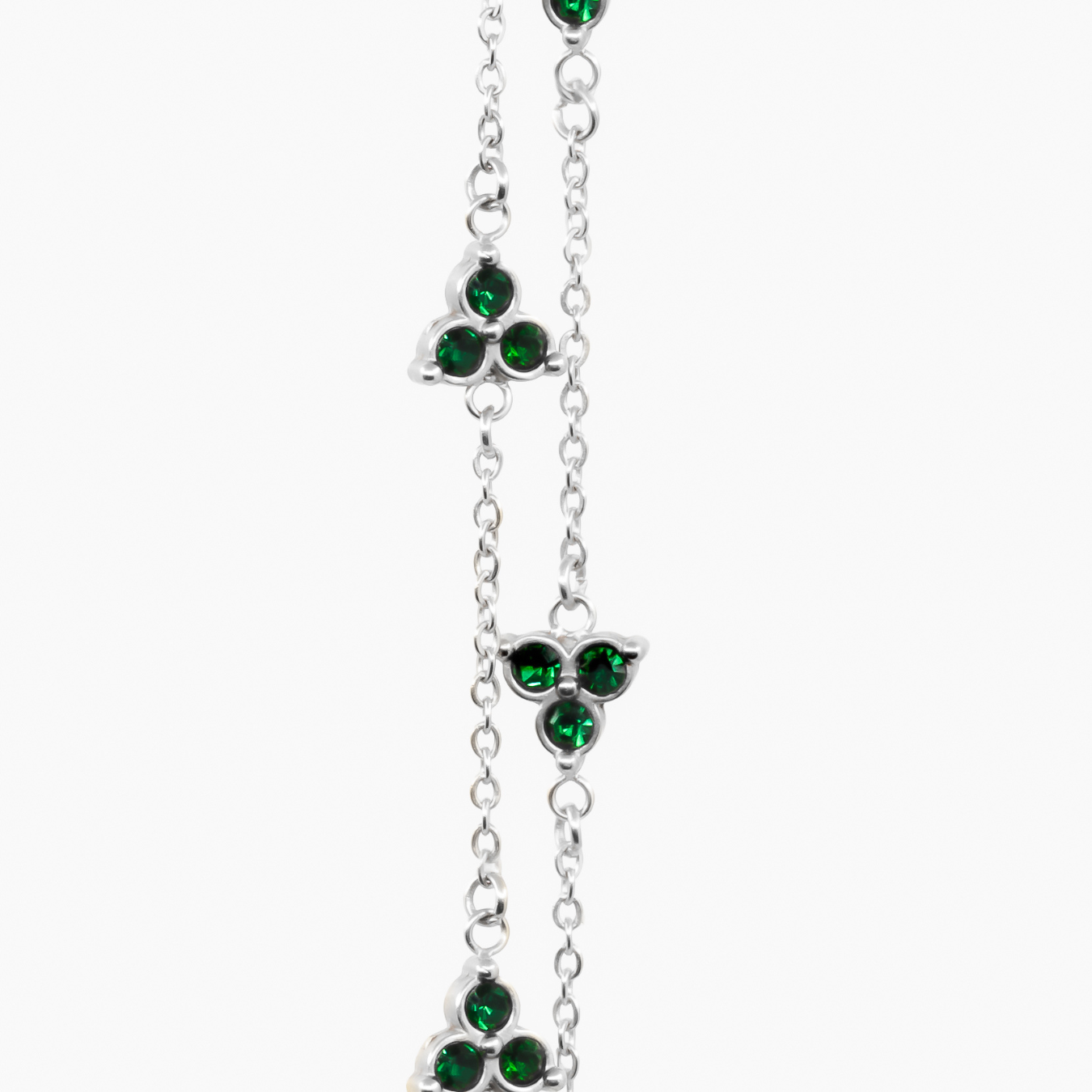 Green Clover Bracelet (Zilver)