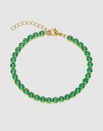 Tennis Green Bracelet (Gold)