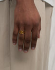 Oval Tiger's Eye Ring (Gold)