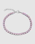 Tennis Pink Bracelet (Silver)