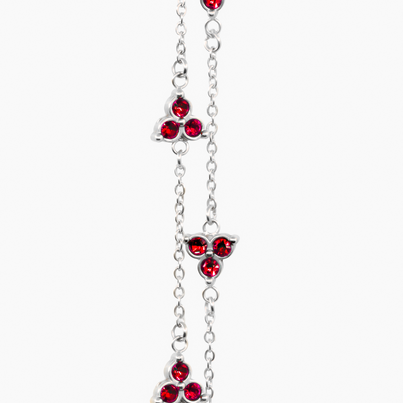 Red Clover Bracelet (Silver)