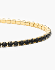 Tennis Black Bracelet (Gold)