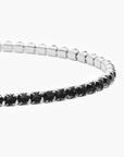 Tennis Black Bracelet (Silver)