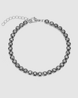 Tennis Black Bracelet (Silver)