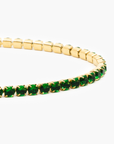 Tennis Green Bracelet (Gold)