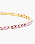 Tennis Pink Bracelet (Gold)