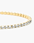 Tennis White Bracelet (Gold)