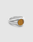 Oval Tiger's Eye Ring (Silver)