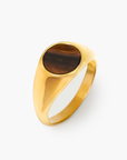 Oval Tiger's Eye Ring (Gold)