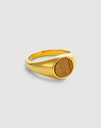 Oval Tiger's Eye Ring (Gold)