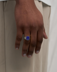 Watch Blue Ring (Silver)
