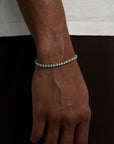 Tennis White Bracelet (Silver)