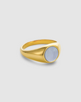Oval White Ring (Gold)