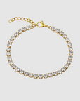 Tennis White Bracelet (Gold)