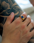 Oval Lapis Ring (Gold)