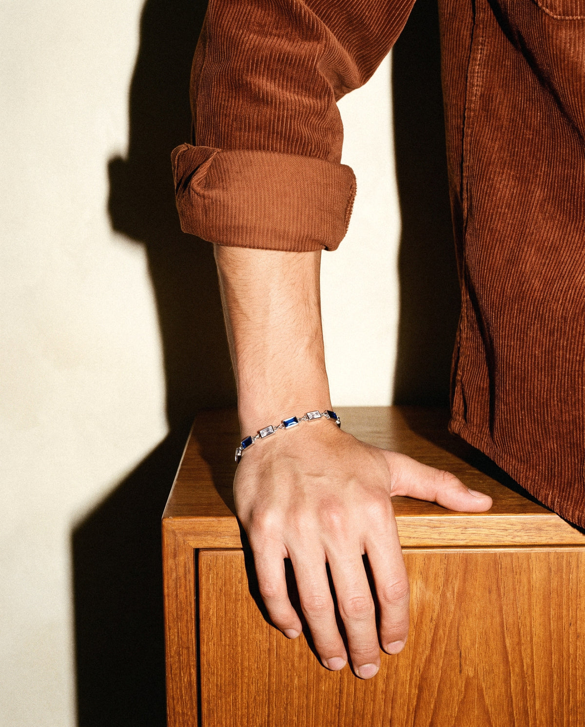 Azure Bracelet (Silver), worn