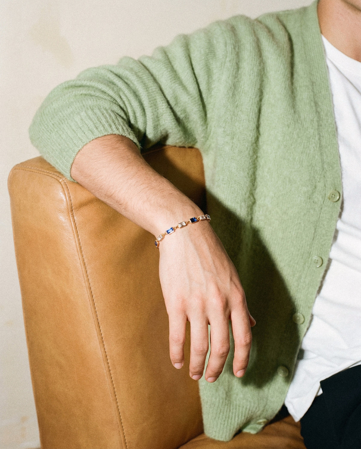 Azure Bracelet (Gold), worn