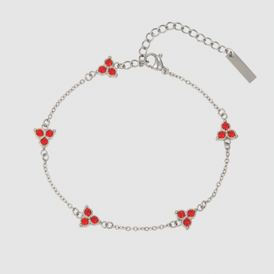 Red Clover Bracelet (Silber)
