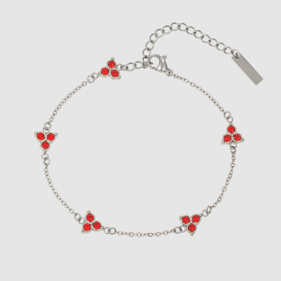 Red Clover Bracelet (Silber)