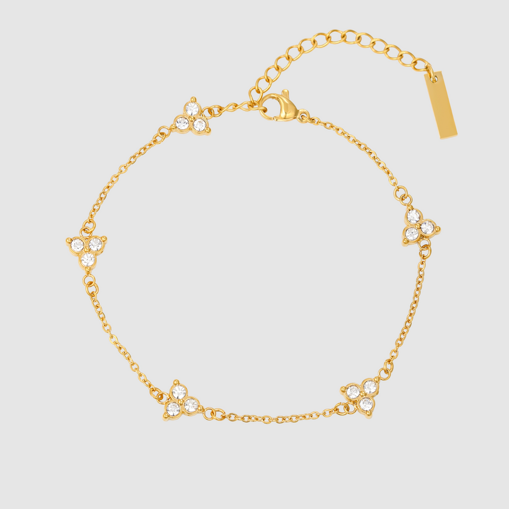 White Clover Bracelet (Gold)