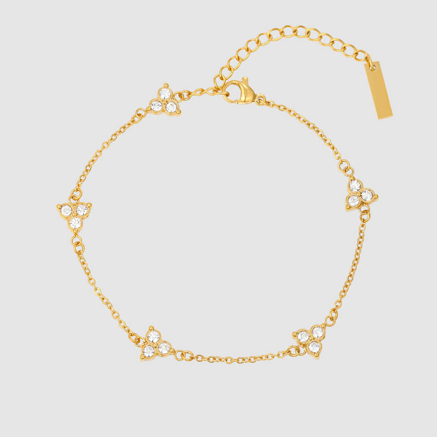 White Clover Bracelet (Gold)