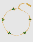 Green Clover Bracelet (Gold)