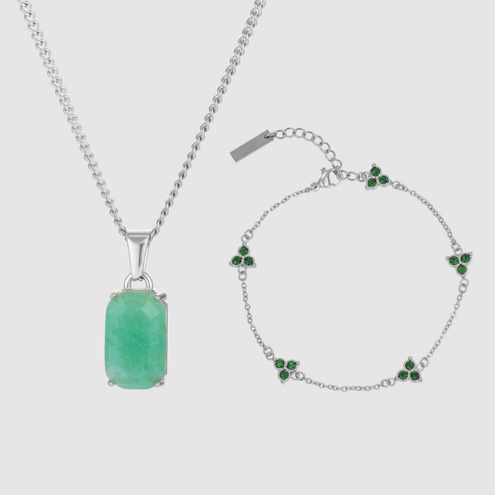 Aurora x Green Clover Set (Silber)
