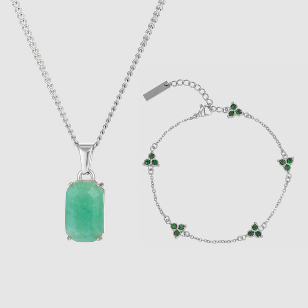 Aurora x Green Clover Set (Silber)