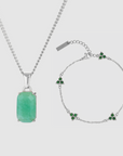 Aurora x Green Clover Set (Silver)