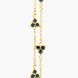 Blue Clover Bracelet (Gold)