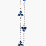 Blue Clover Bracelet (Silber)