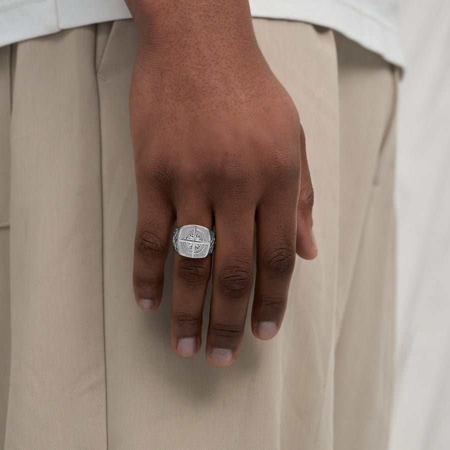 Compass Ring (Zilver)