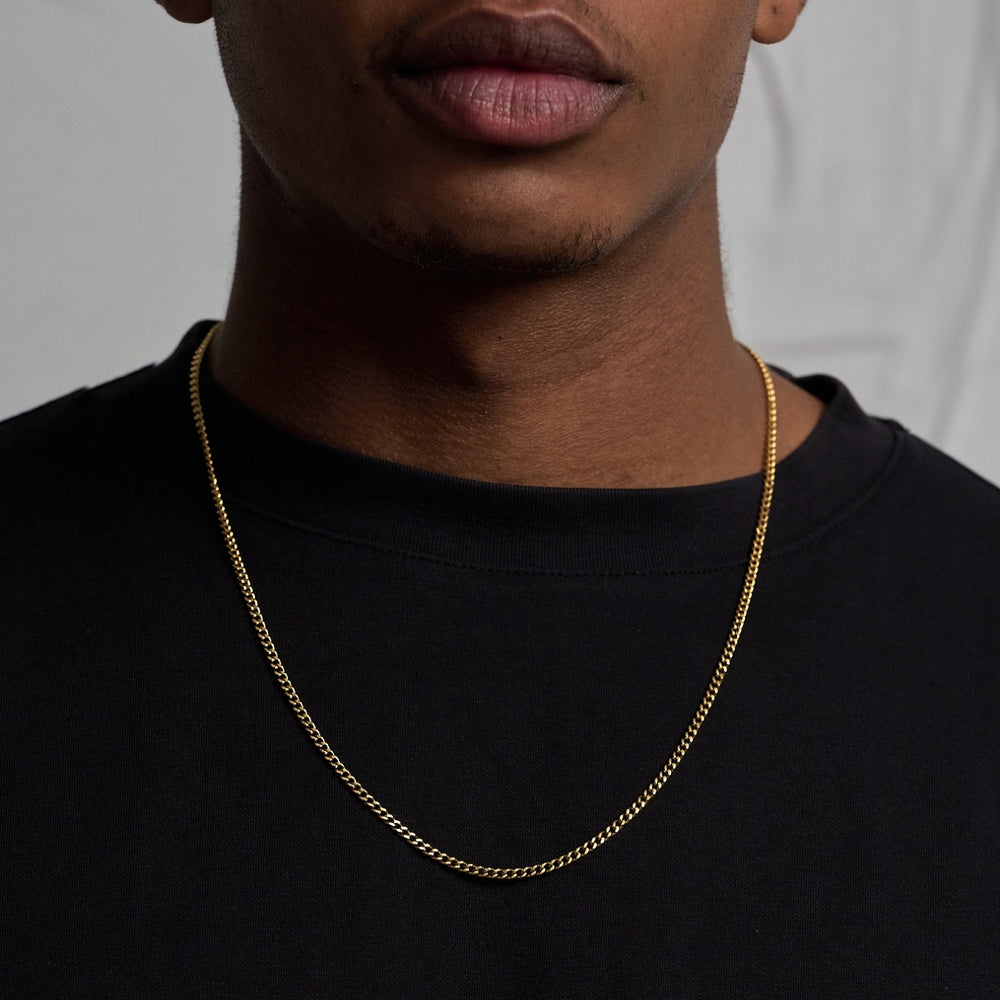Gold Cuban Chain 3MM – Essence Amsterdam