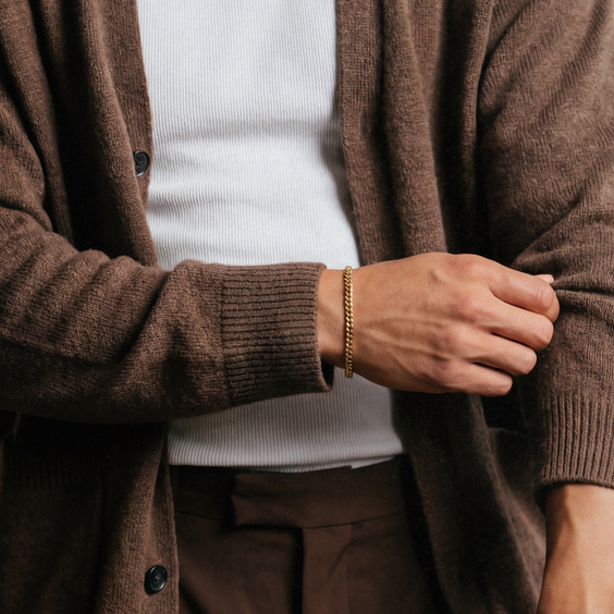 Cuban Bracelet (Goud) 3MM