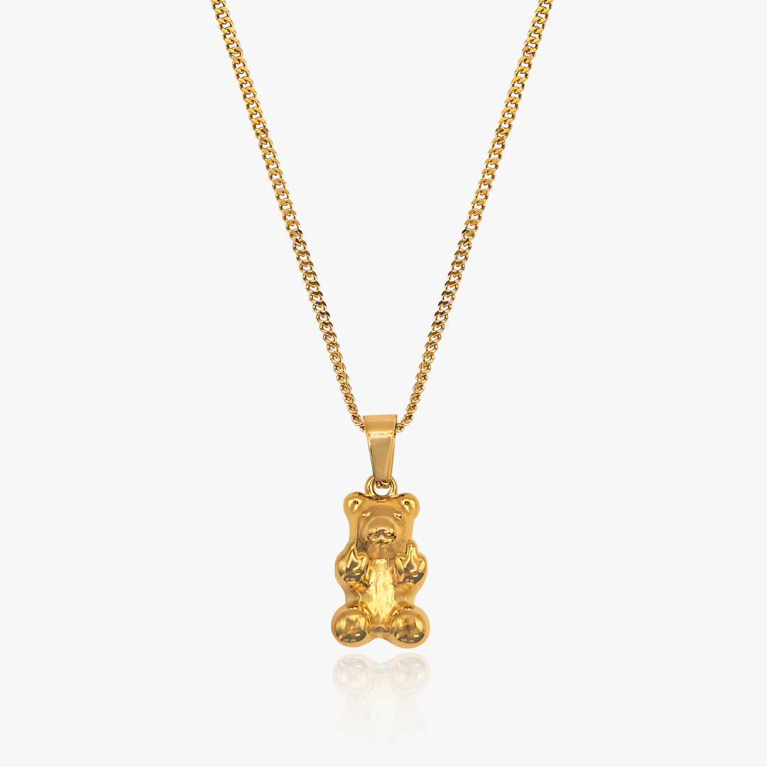 FU Bear Gold Pendant