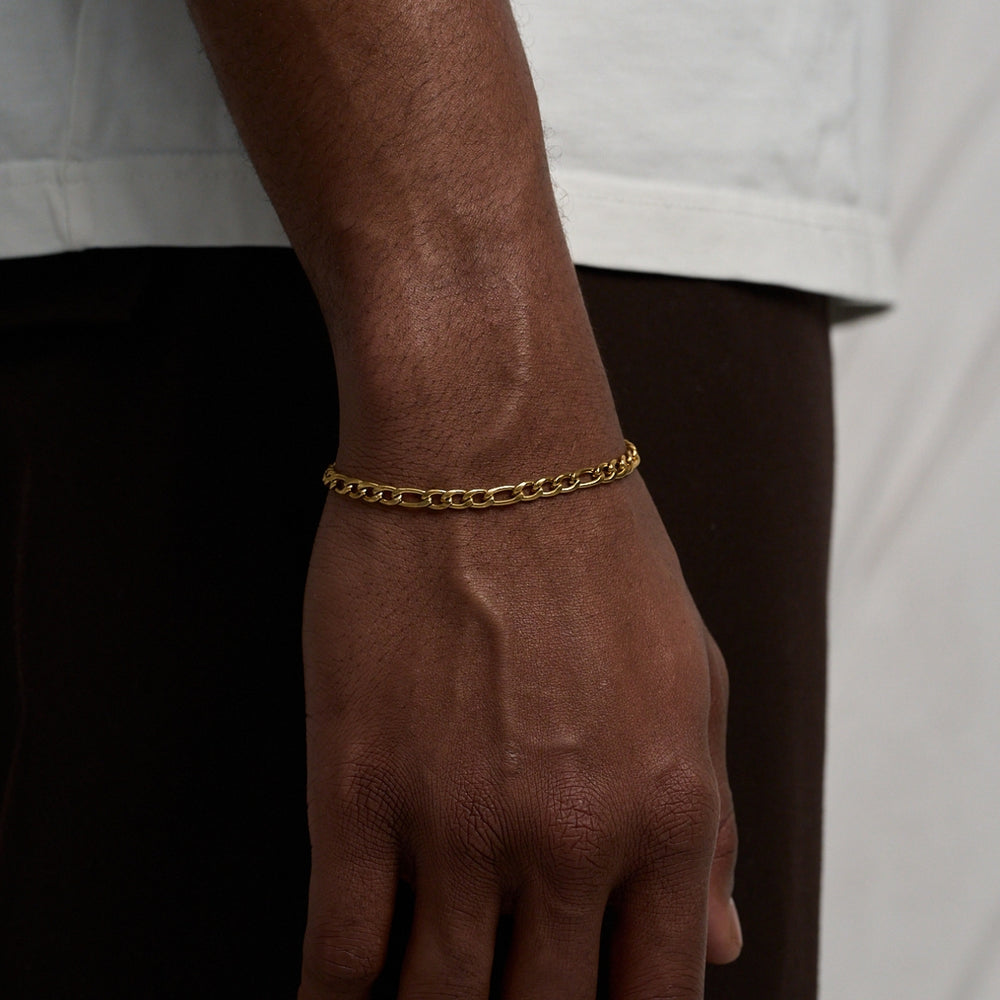 Figaro Bracelet (Gold) 5MM