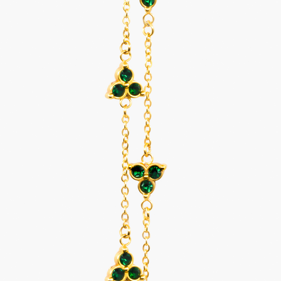 Green Clover Bracelet (Gold)