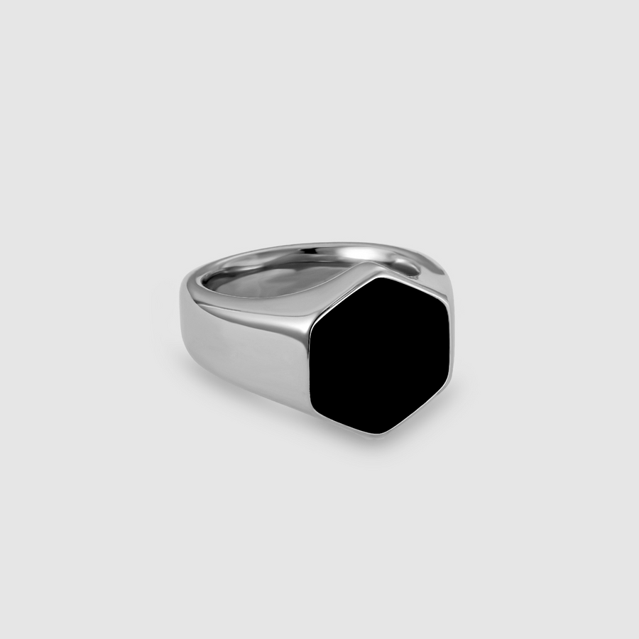 Hexagon Ring (Silber)