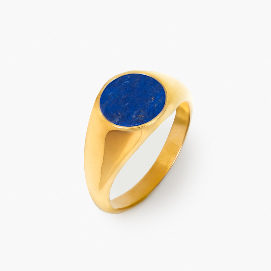 Oval Lapis Ring (Gold)