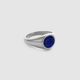 Oval Lapis Ring (Silber)