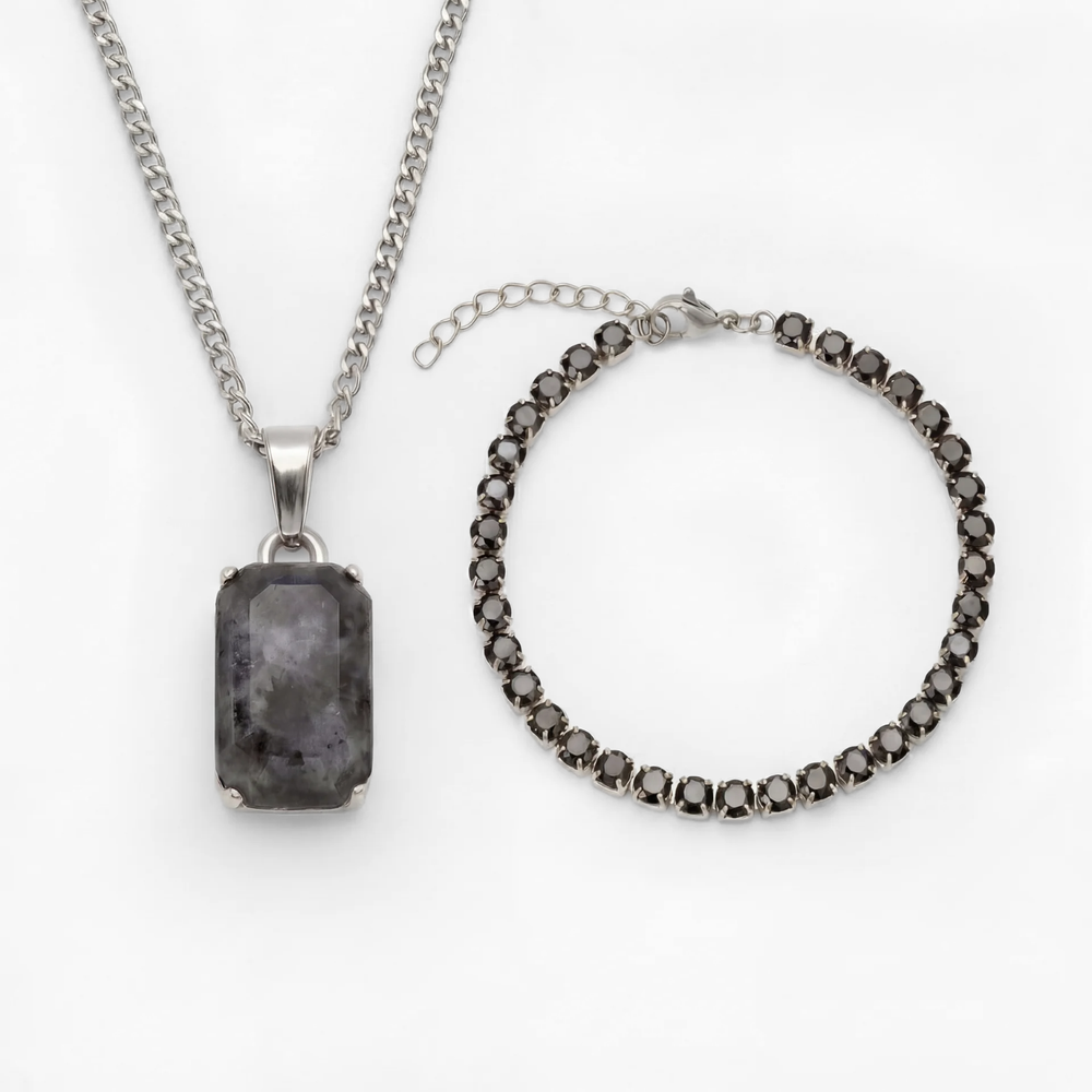 Moon X Tennis Black (Silber)