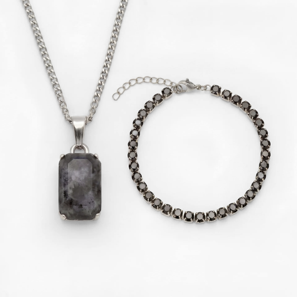 Moon X Tennis Black (Silber)