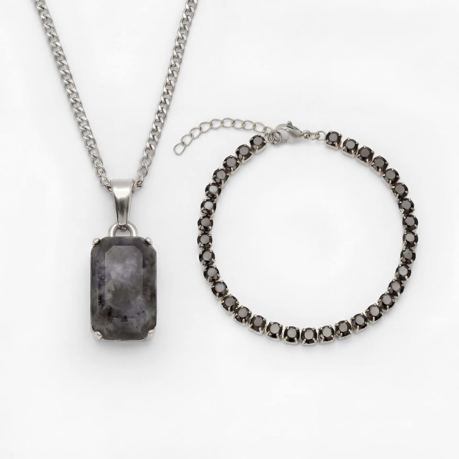 Moon X Tennis Black (Silber)