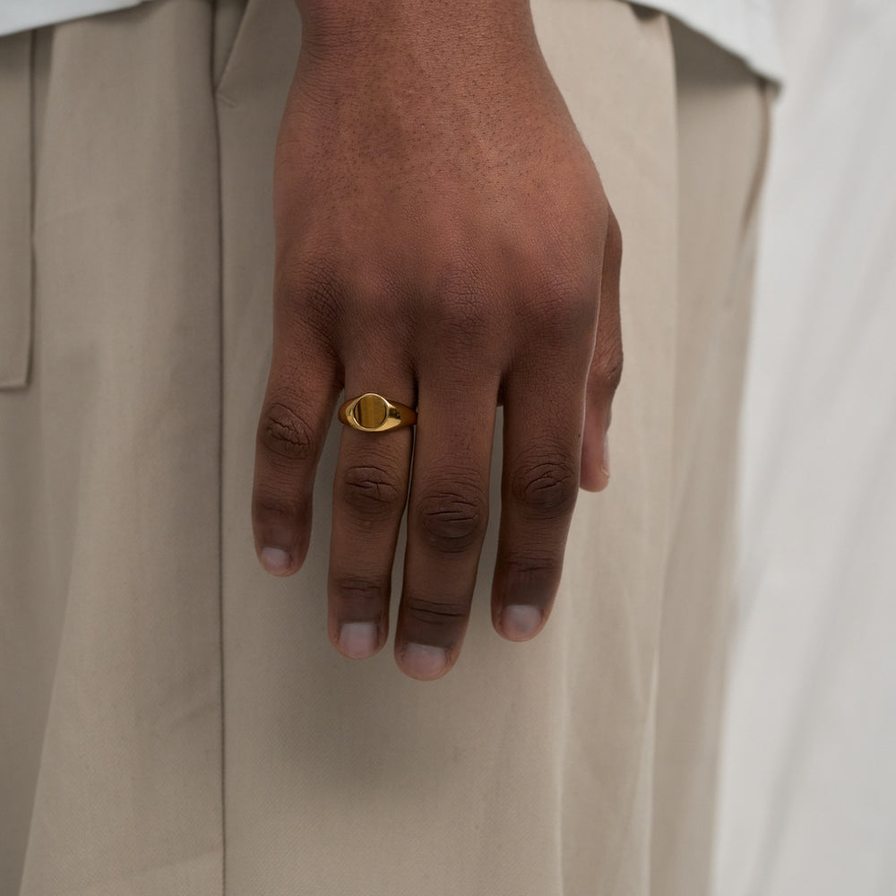 Oval Tiger's Eye (Gold)