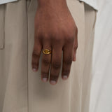 Oval Tiger's Eye (Gold)